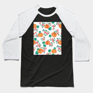 Pumpkins and Roses Baseball T-Shirt